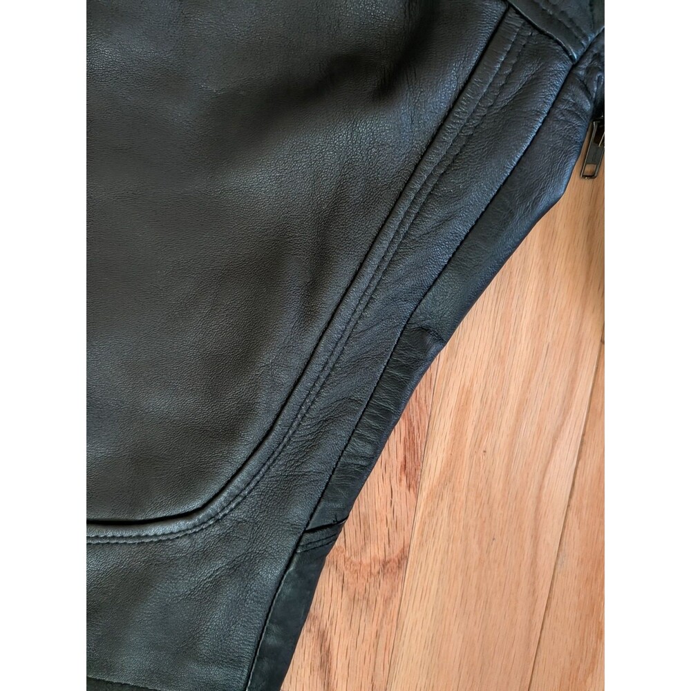 Leather BDSM Shorts Zip Around Full Access Black XL Gay Soft Lined Folsom St - Picture 9 of 14